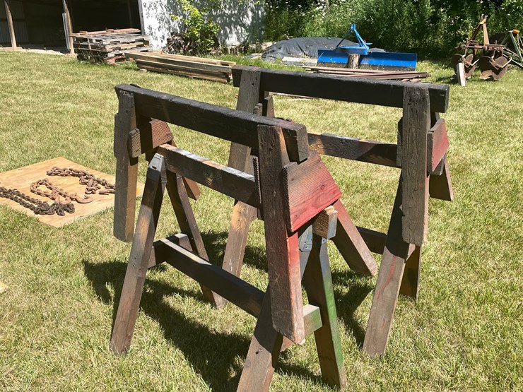 #2193-•-(2)-pairs-of-shop-made-saw-horses-image-1
