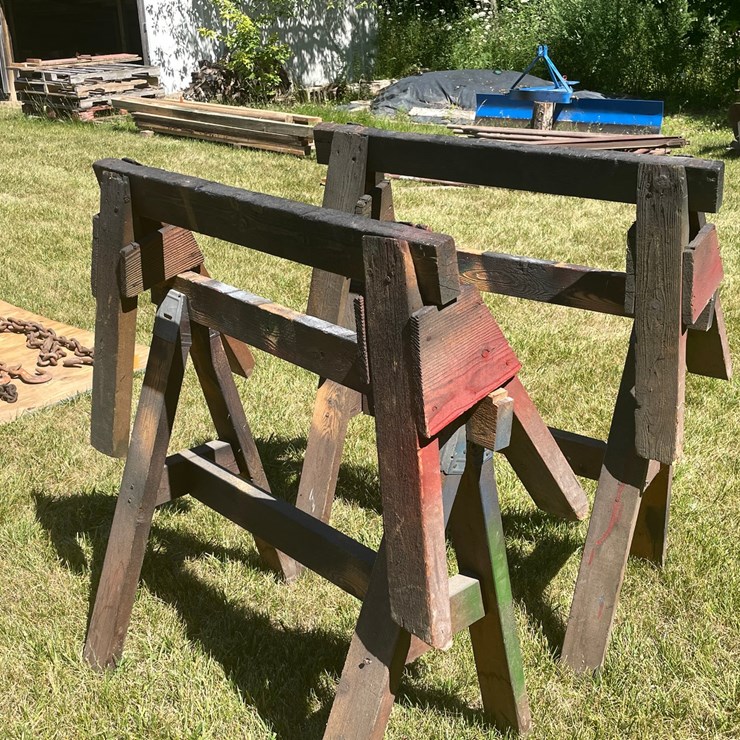 #2193 • (2) Pairs of Shop Made Saw Horses