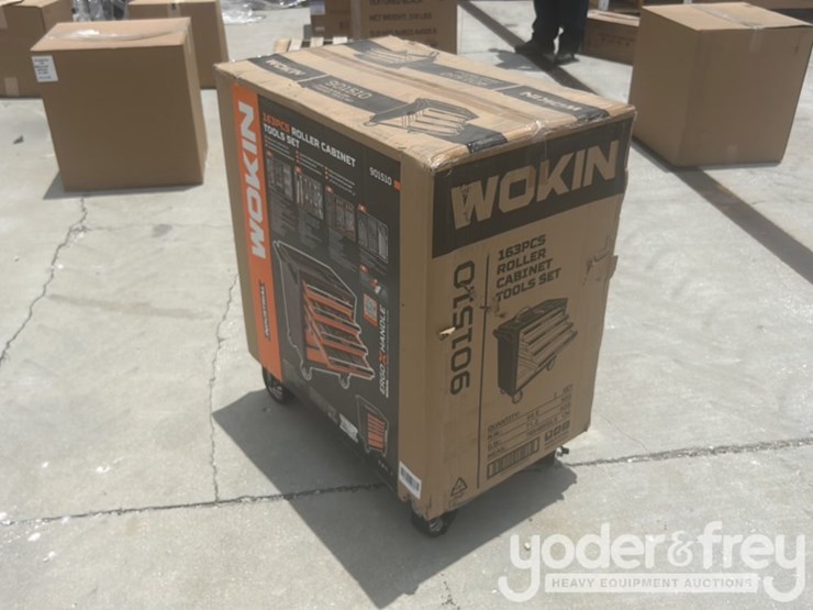 unused-wokin-163-piece-tool-kit,-6-drawer-roll-around-tool-center-image-3