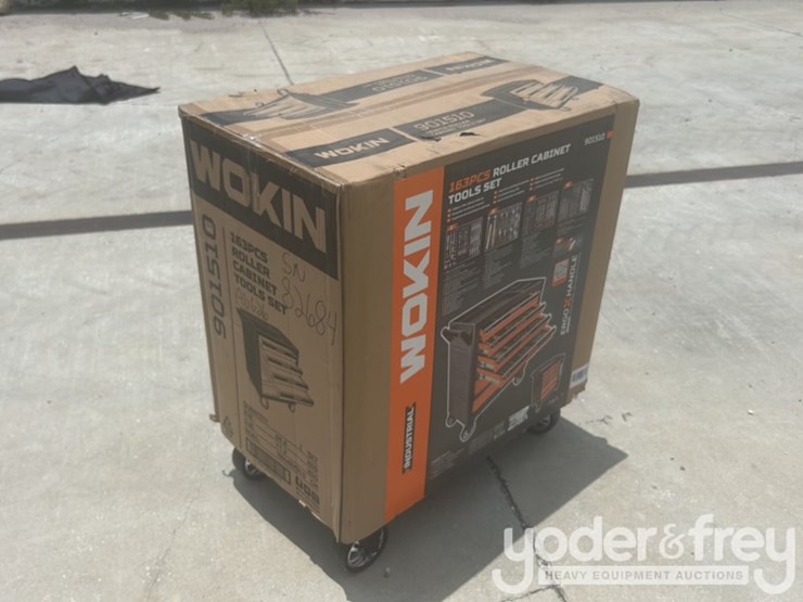 unused-wokin-163-piece-tool-kit,-6-drawer-roll-around-tool-center-image-2