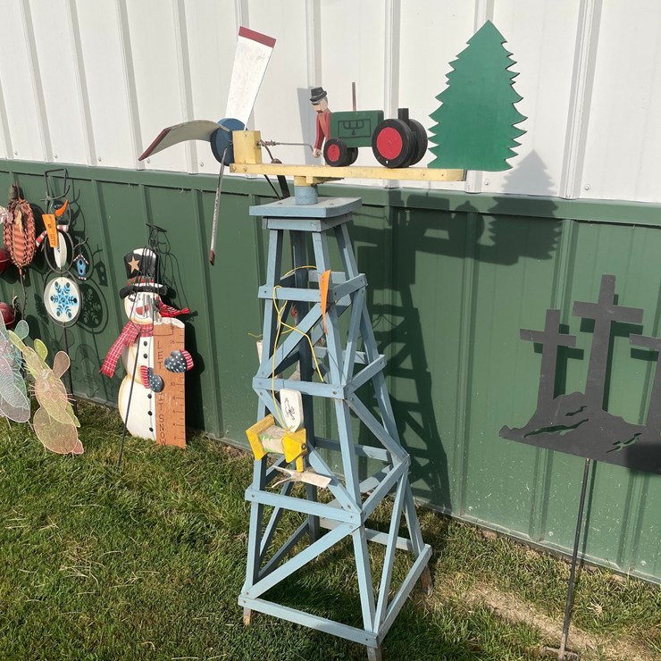 #2147 • Shop Made Wooden Decorative Windmill