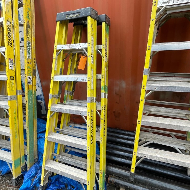 #1157 • (2) Fiberglass Step Ladders