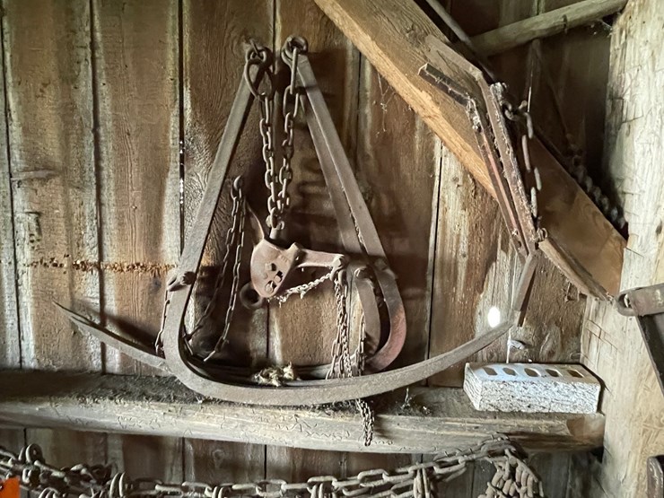 #2319-•-wall-section-of-vintage-farm-tools-image-2