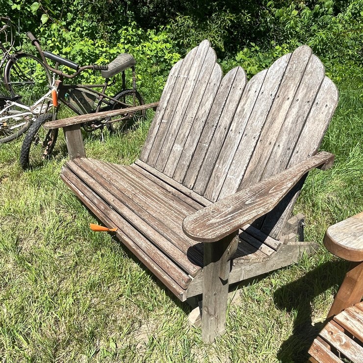 #3245 • Adirondack Wood Bench