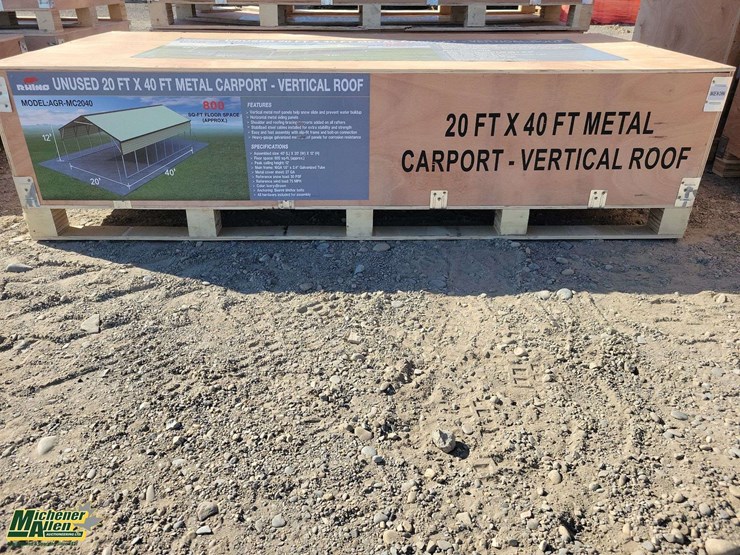 20ft-x-40ft-metal-carport--vertical-roof-unused-image-1
