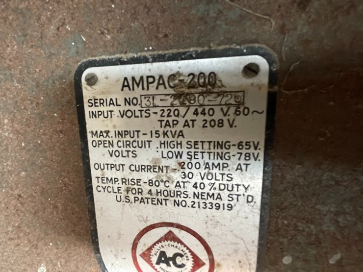 #2298-•-allis-chalmers-ampac-200-stick-welder-image-3