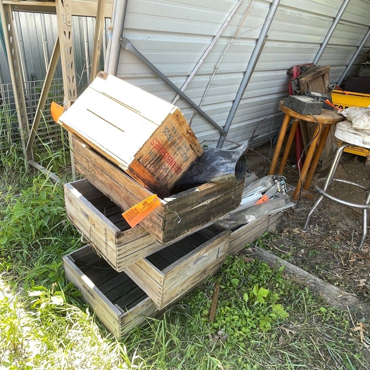 #3324 • (4) Wood Crates