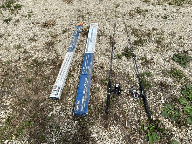 #3355-•-(2)-storage-shop-tool-organizers-and-fishing-poles-image-2