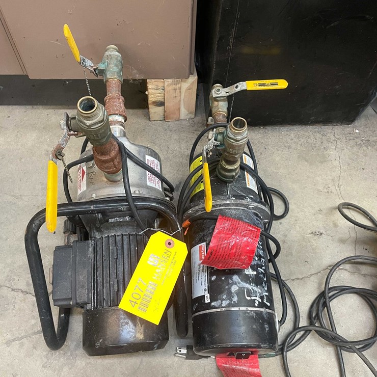 #4077 • (2) Electric Water Pumps with Valves