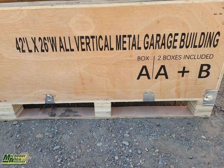 42'lx26'w-all-vertical-metal-garage-building-a+b-unused-image-5