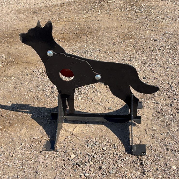AR500 Steel Coyote Shooting Target With Heart Flapper