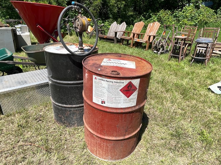 #3310-•-(2)-55-gallon-metal-barrels-image-1