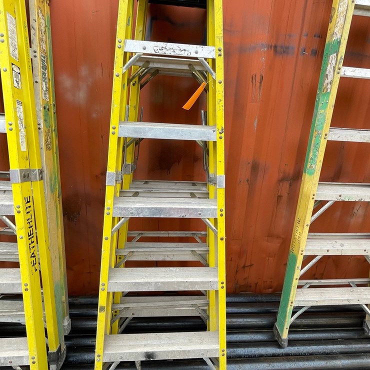 #1155 • (2) Fiberglass Step Ladders