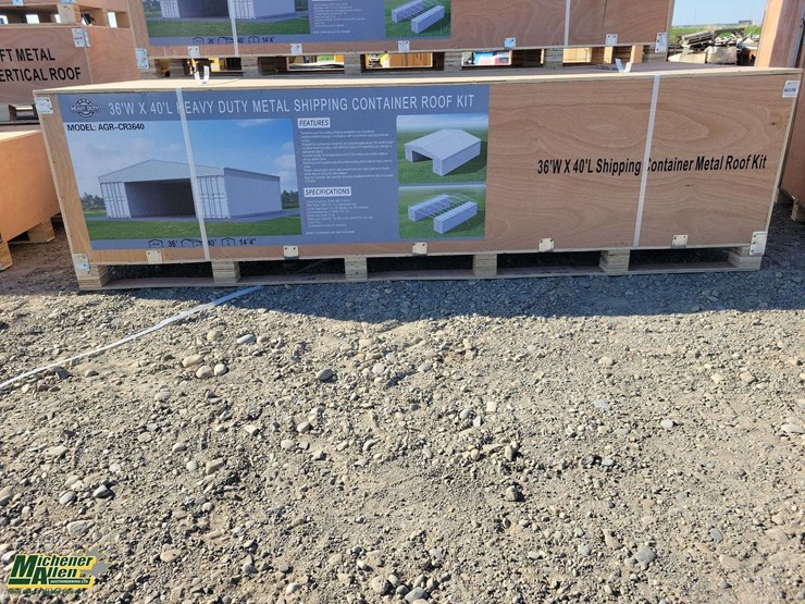36'w-x-40'l-heavy-duty-metal-shipping-container-roof-kit-unused-image-1