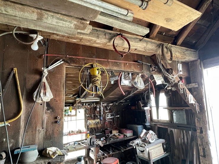 #2322-•-wall-section-of-vintage-farm-tools-image-3