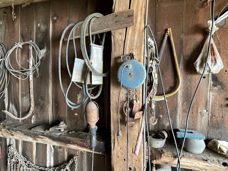 #2322-•-wall-section-of-vintage-farm-tools-image-9