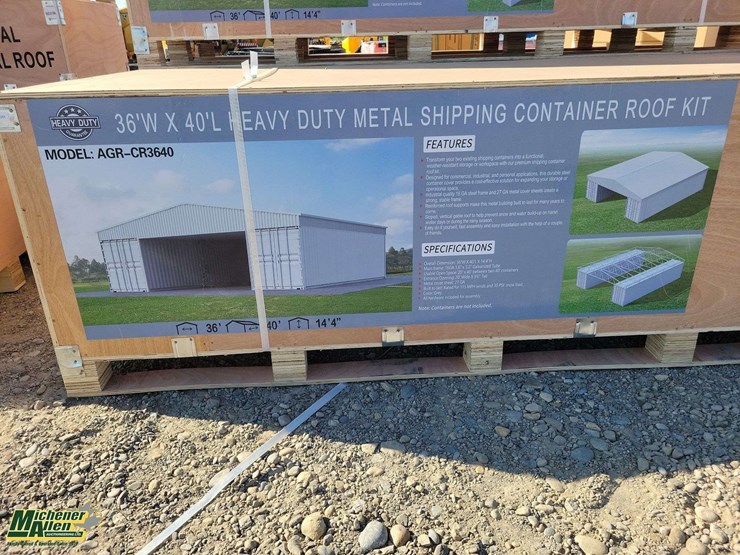 36'w-x-40'l-heavy-duty-metal-shipping-container-roof-kit-unused-image-4
