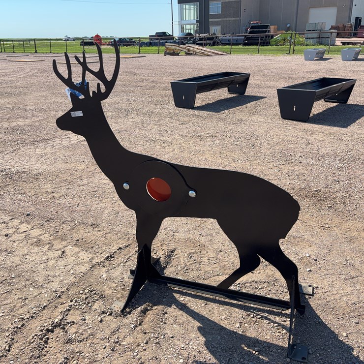 AR500 Steel Deer Shooting Target With Heart Flapper