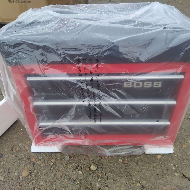 Unused Boss Rolling Stool Tool Box- Qty 1 Unused
