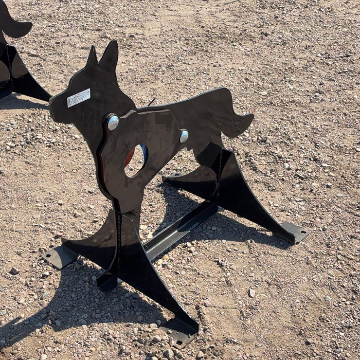 AR500 Steel Coyote Shooting Target With Heart Flapper