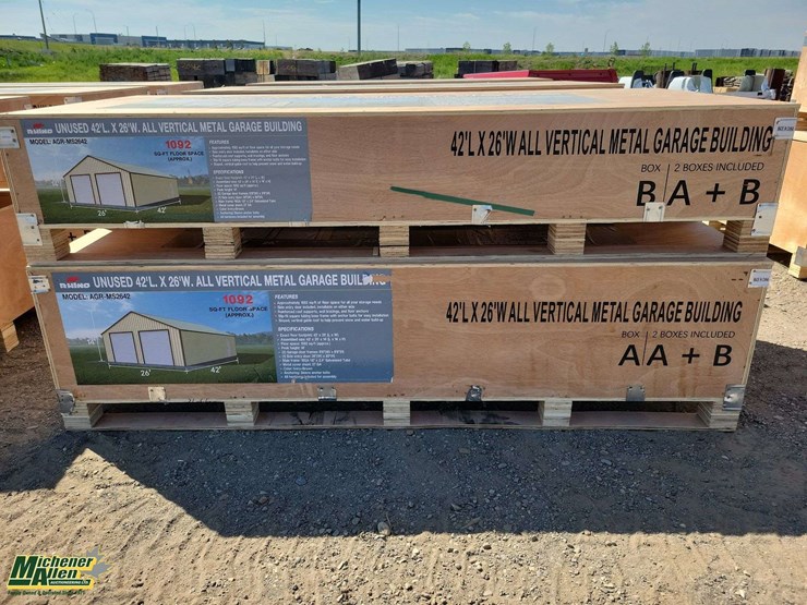 42'lx26'w-all-vertical-metal-garage-building-a+b-unused-image-1