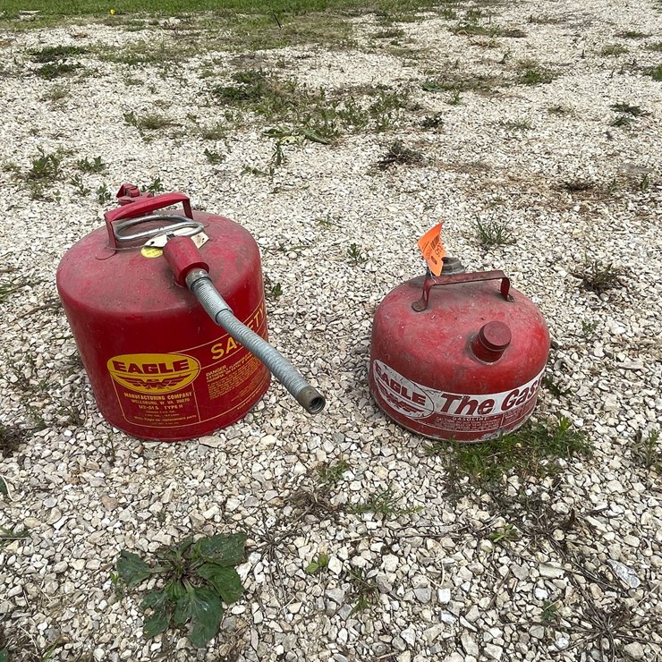 #3345 • (2) Metal Gas Cans