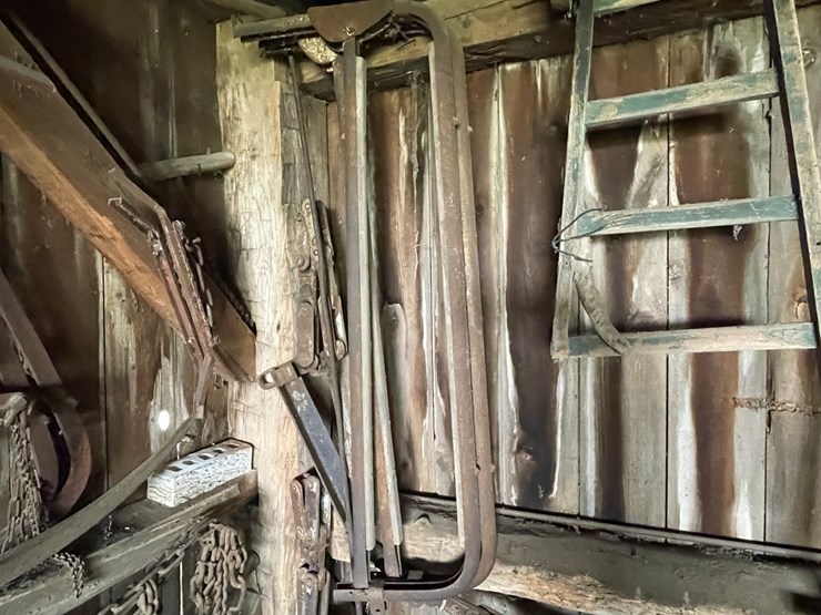 #2320-•-wall-section-of-vintage-farm-tools-image-3