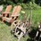 #3243-•-vintage-wood-hose-reel-with-plastic-hose-reel-image-1
