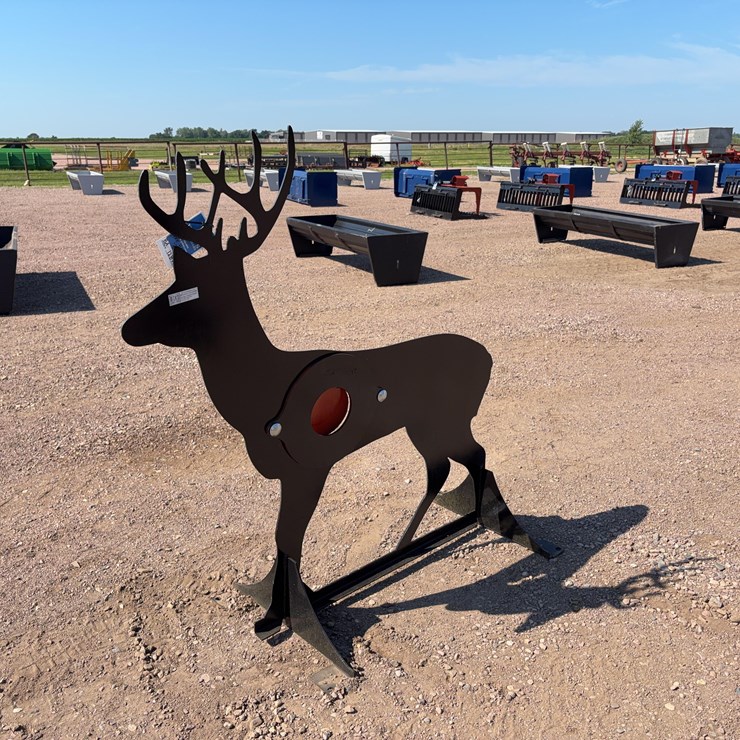 AR500 Steel Deer Shooting Target With Heart Flapper