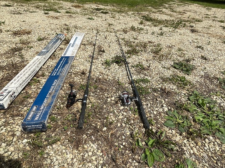 #3355-•-(2)-storage-shop-tool-organizers-and-fishing-poles-image-9
