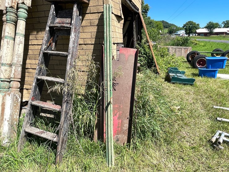 #3233-•-vintage-wood-step-ladder-and-metal-chute-image-7