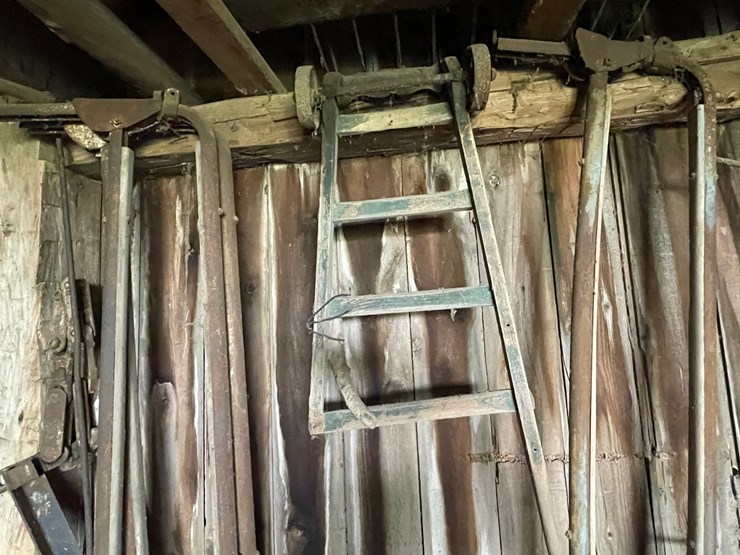 #2320-•-wall-section-of-vintage-farm-tools-image-4