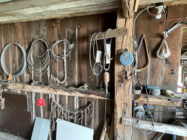 #2322-•-wall-section-of-vintage-farm-tools-image-2