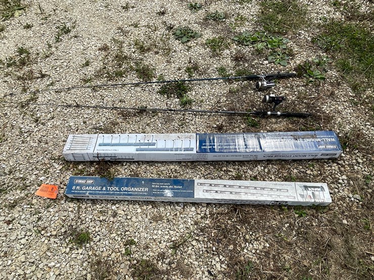 #3355-•-(2)-storage-shop-tool-organizers-and-fishing-poles-image-4