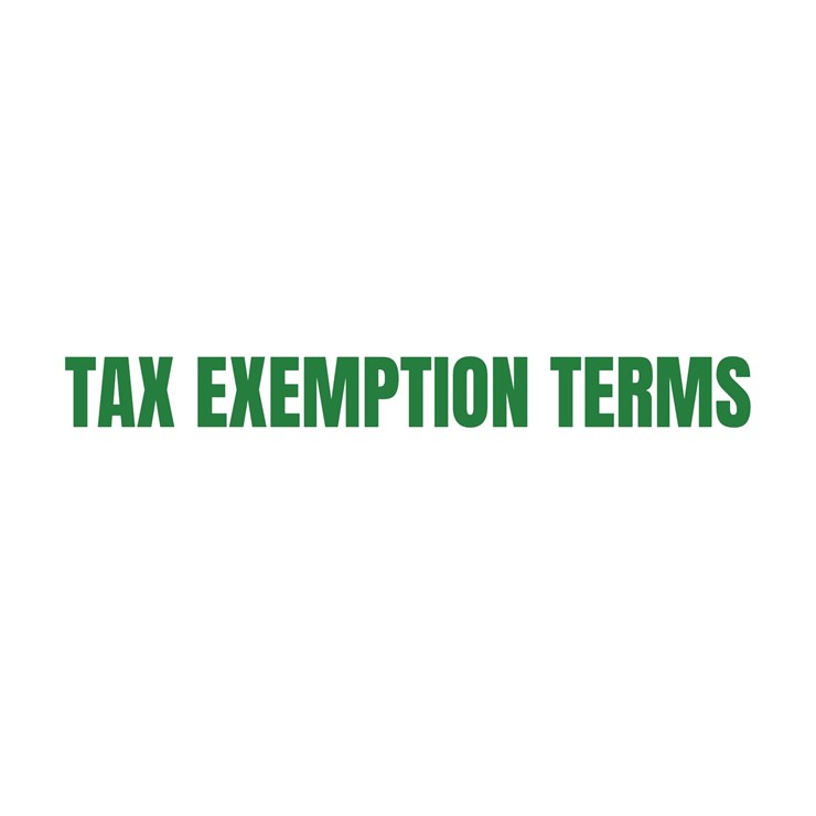 Tax Exemption Terms