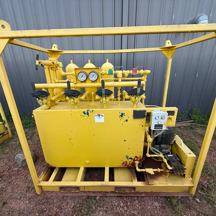 MEYER 3K WP DIESEL POWERED 4-STATION ACCUMULATOR CLOSING UNIT, SKIDDED