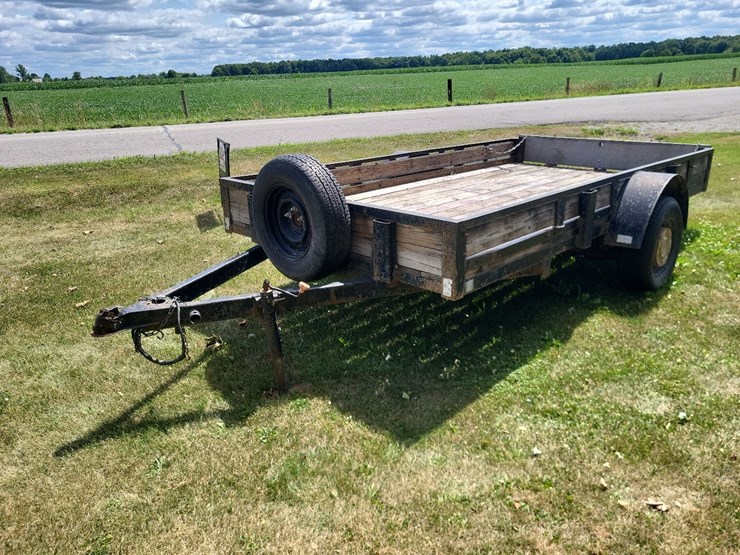 2007-homemade-single-axle-bump-w/aluminum-ramps---titled-trailer-image-1
