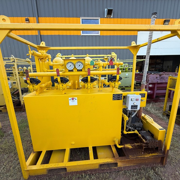MEYER 3K WP DIESEL POWERED 4-STATION ACCUMULATOR CLOSING UNIT, SKIDDED