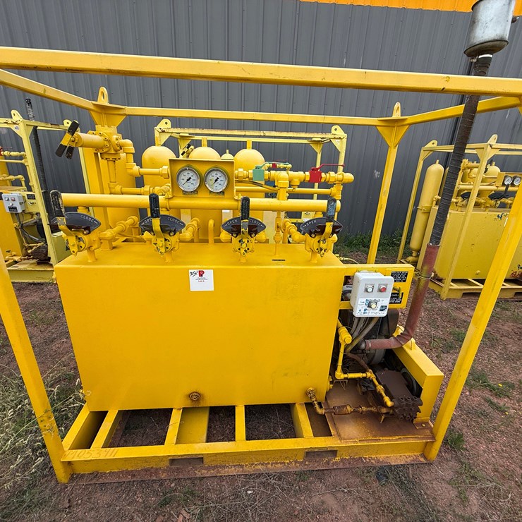 MEYER 3K WP DIESEL POWERED 4-STATION ACCUMULATOR CLOSING UNIT, SKIDDED