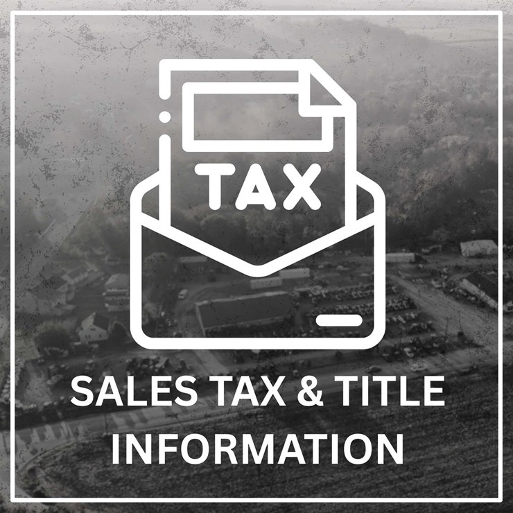 SALES TAX & TITLE INFO