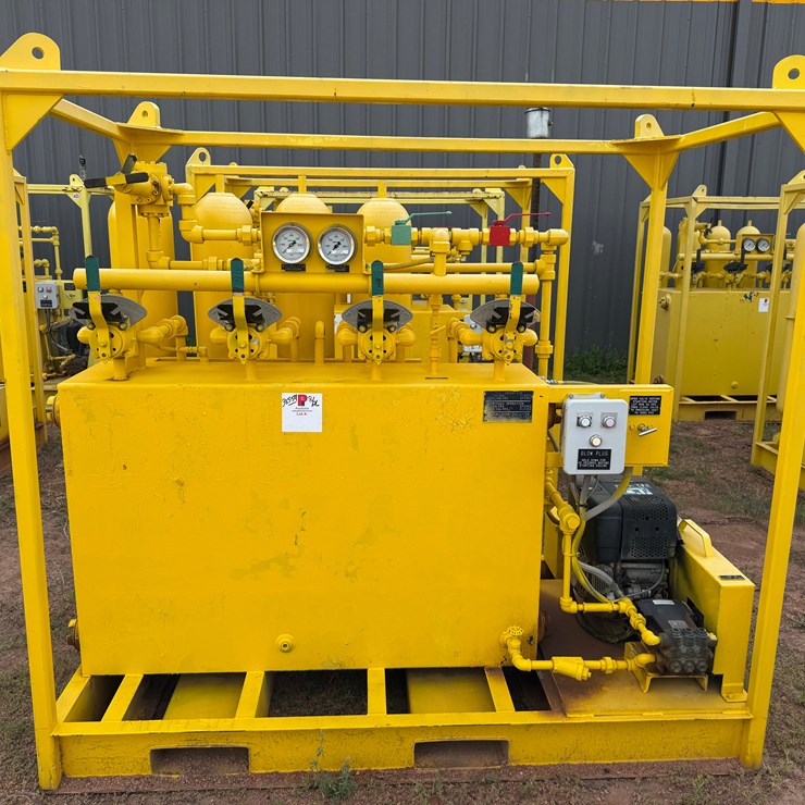 MEYER 3K WP DIESEL POWERED 4-STATION ACCUMULATOR CLOSING UNIT, SKIDDED