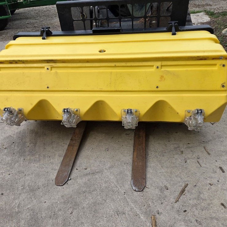 (2) John Deere Dry Fertilizer Boxes, Shafts, Chains, Drive Wheel Off Of John Deere 1745 Planter - New