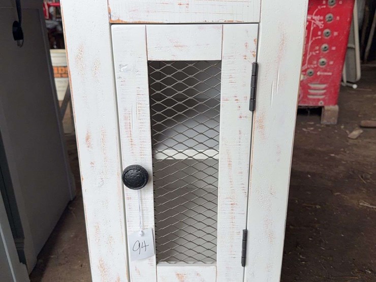 side-table-with-metal-mesh-door-and-dark-wood-top-image-1