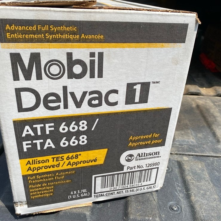 4 Gal Mobil Delvac Allison Automatic Trans Oil ATF 668