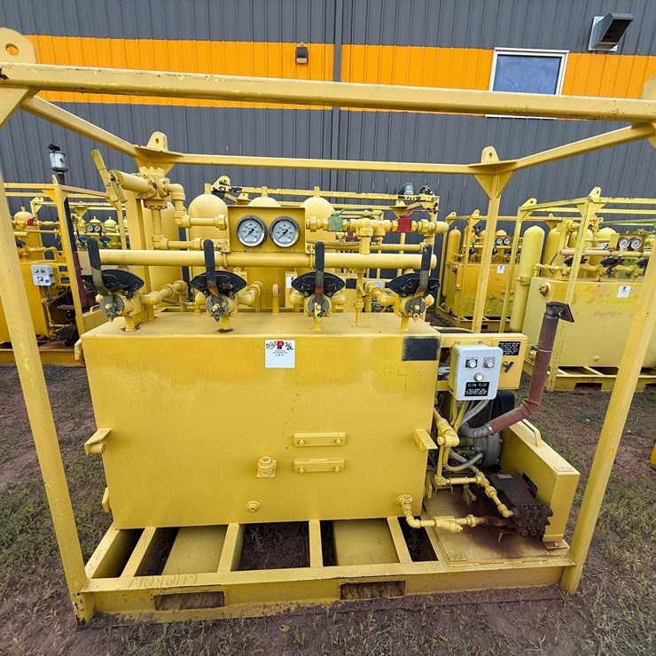 MEYER 3K WP DIESEL POWERED 4-STATION ACCUMULATOR CLOSING UNIT, SKIDDED