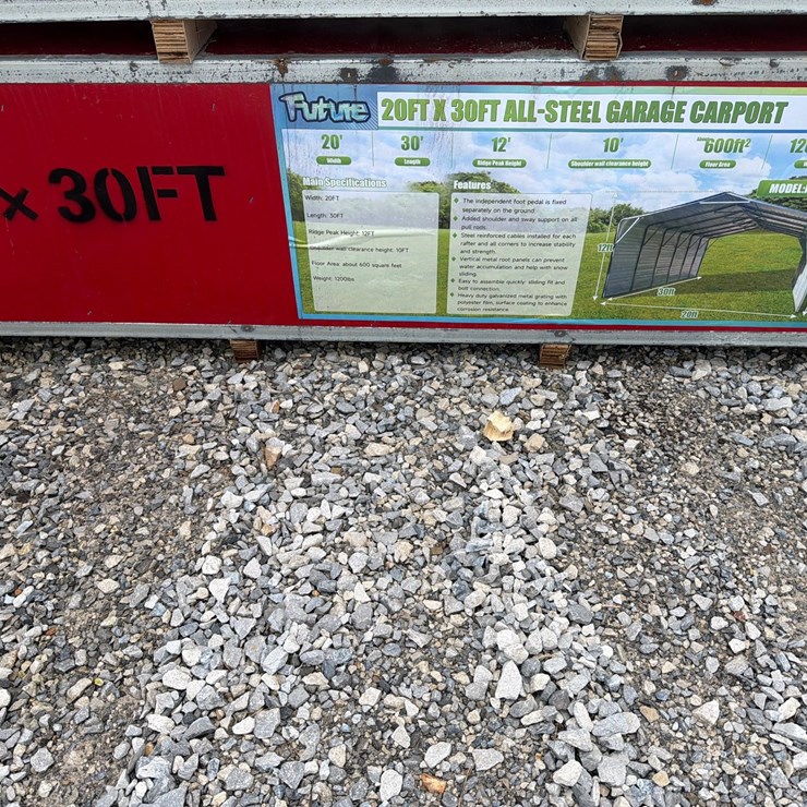#43 • Future 20’ x 30’ All-Steel Garage Carport Kit.