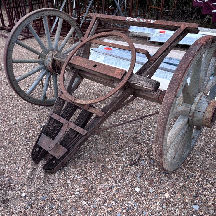 #39308 • ANTIQUE WOODEN WAGON WHEELS