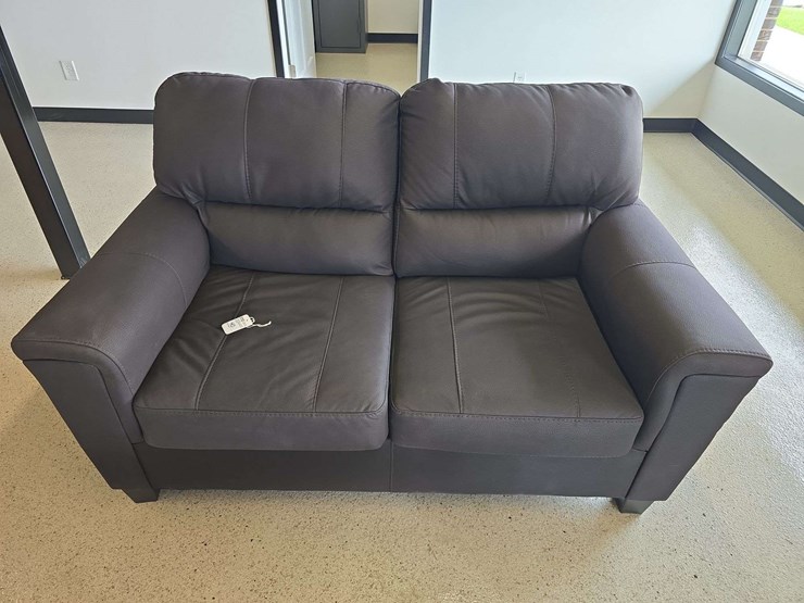 black-loveseat-couch,-60''-wide-image-2