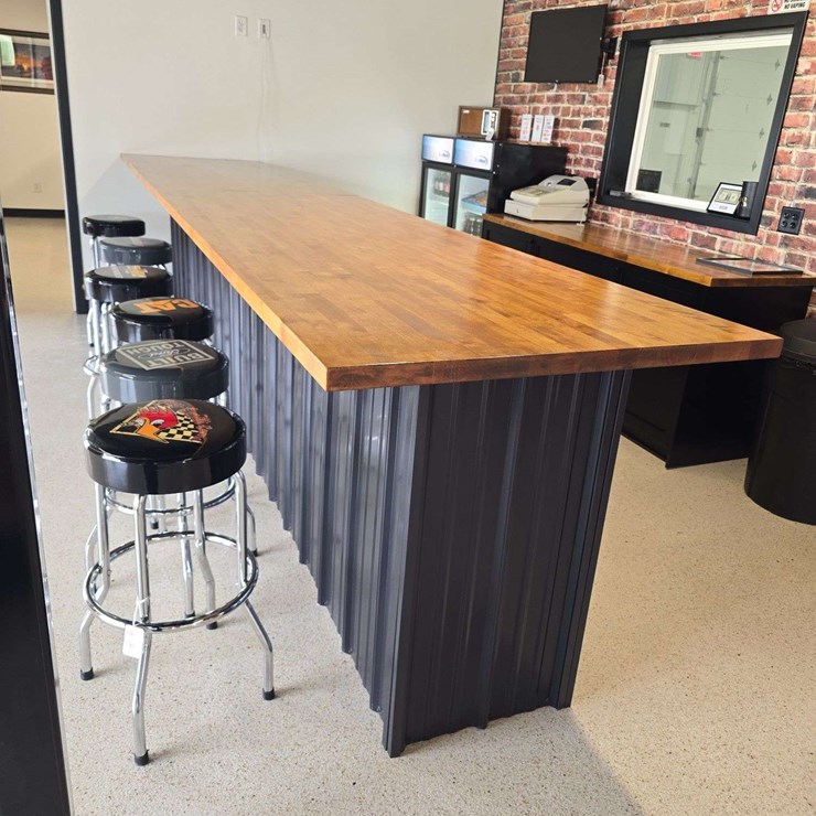 15ft Butcher Block Table/Bar Top, 36'' wide, 42'' Tall, Can come apart into 7 1/2ft sections