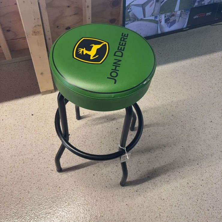 John Deere Green Bar Stool with Black Legs